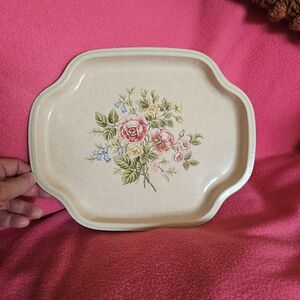 Vintage Avon vanity metal tray 12x 10 made in England, 1982